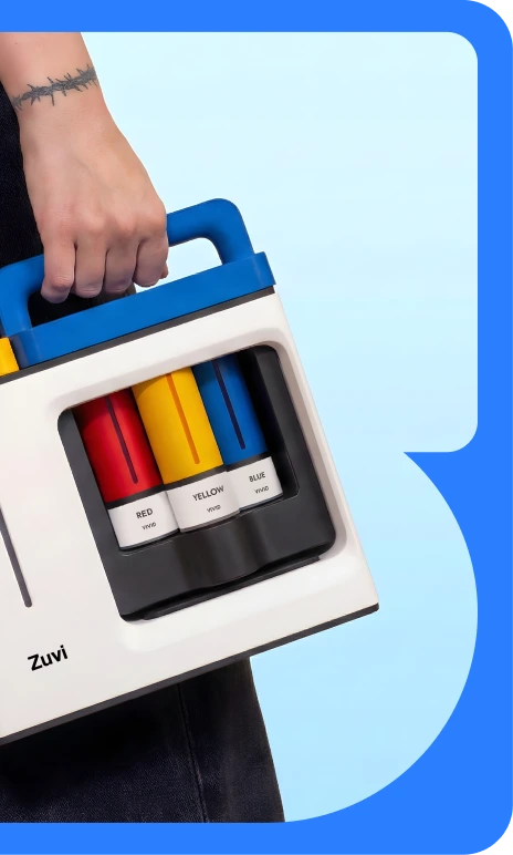 ColorBox mixer in blue finish